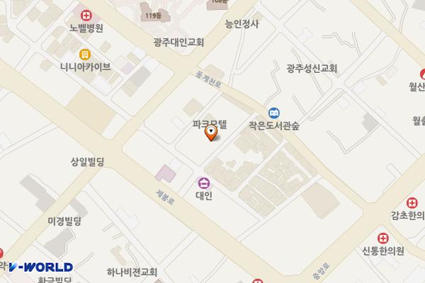 대인시장 공영주차장 제1주차장 위치 지도 — 광주광역시 동구 제봉로 194번길 7-1