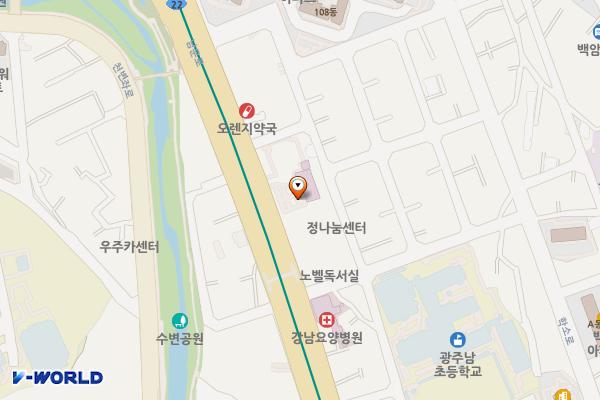 한국한센복지협회 옆 소규모 공영주차장 위치 지도 — 광주광역시 동구 남문로 634