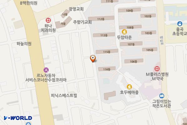 두암타운 옆 공영주차장 위치 지도 — 광주광역시 동구 산수동 126-12 일대