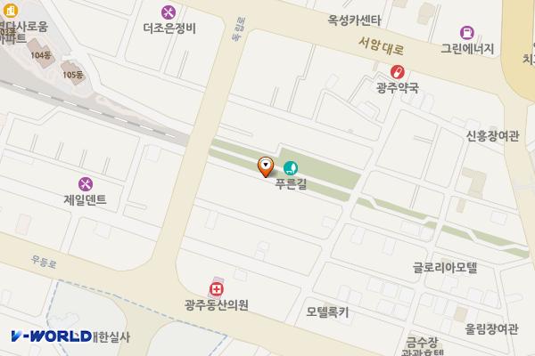 행단경로당 주변 공영주차장 위치 지도 — 광주광역시 동구 계림동 732
