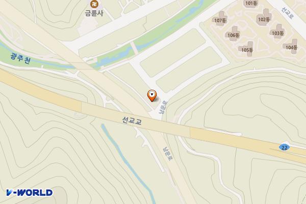 구너릿재 인근 공영주차장 위치 지도 — 광주광역시 동구 선교동 263-11