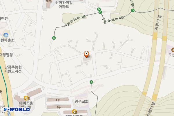 삼태경로당 주변 공영주차장 위치 지도 — 광주광역시 동구 소태동 304