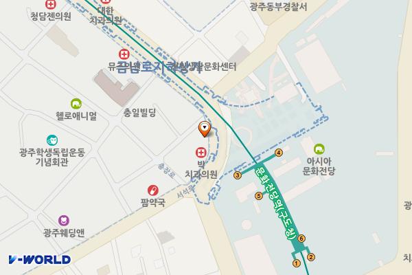 금남로 1가 입구 공영주차장 위치 지도 — 광주광역시 동구 금남로 250-3
