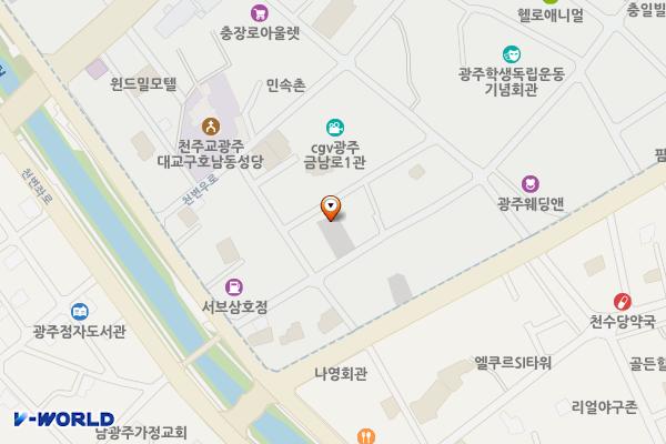 스타주차장 위치 지도 — 광주광역시 동구 서석로7번길 6-7