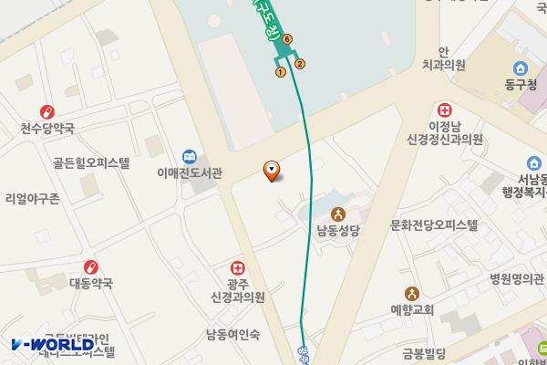 대광주차장 위치 지도 — 광주광역시 동구 문화전당로26번길 4
