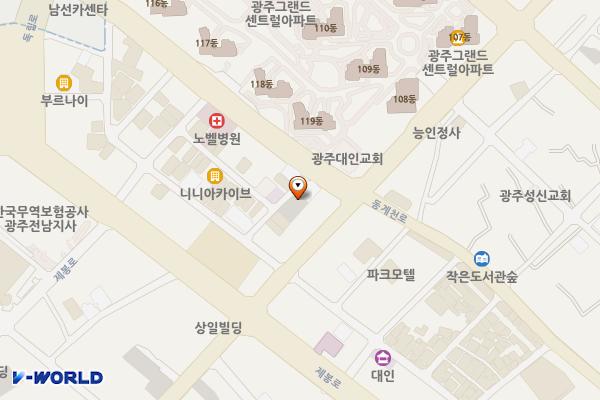 대연각주차장 위치 지도 — 광주광역시 동구 제봉로212번길 6