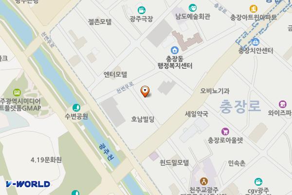 태능주차장 위치 지도 — 광주광역시 동구 중앙로 149-10