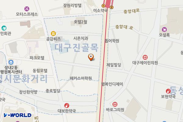 새종로유료주차장 위치 지도 — 대구광역시 중구 동성로3가 7-4