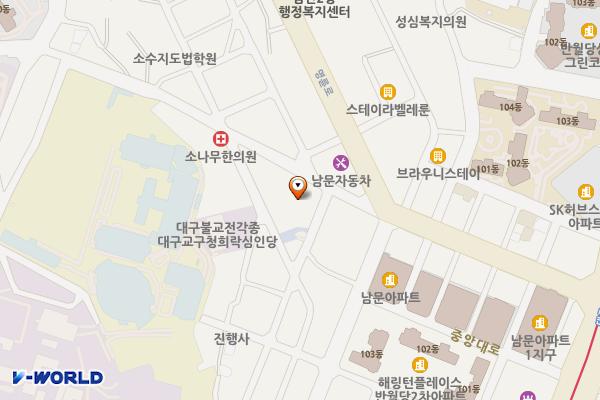 장미유료주차장 위치 지도 — 대구광역시 중구 남산동 585-1