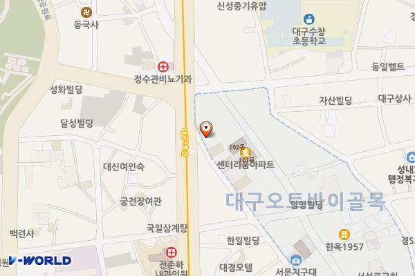 오토헨즈유료주차장 위치 지도 — 대구광역시 중구 국채보상로99길 54