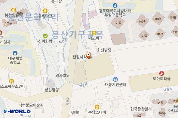 한일유료주차장-02 위치 지도 — 대구광역시 중구 이천로 222-10