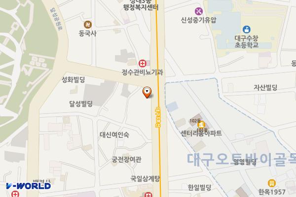 현대유료주차장-03 위치 지도 — 대구광역시 중구 달성공원로8길 32(시장북로)