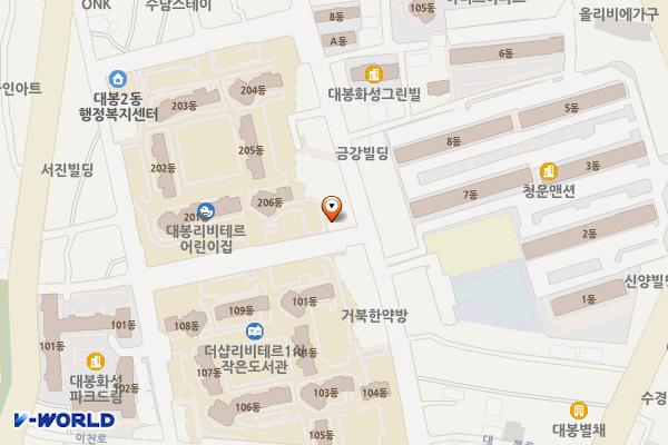 대봉2동공영주차장 위치 지도 — 대구광역시 중구 대봉로43길 6