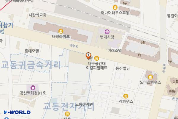 경북유료주차장-02 위치 지도 — 대구광역시 중구 태평로 192