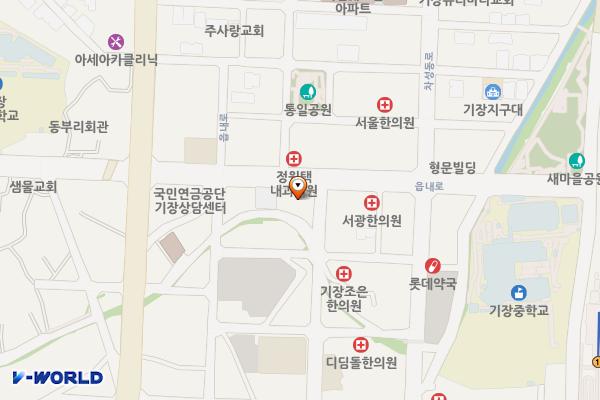 기장시장 뒤편 부산은행 주변 위치 지도 — 부산광역시 기장군 기장읍 동부리 486