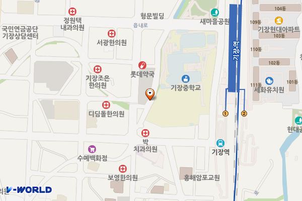 구 국민은행 옆 주변 복개도로 위치 지도 — 부산광역시 기장군 기장읍 대라리 775-2