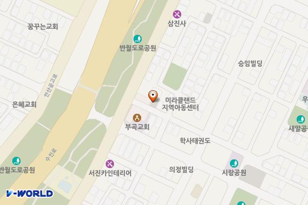 주택가 주차장 위치 지도 — 경기도 안산시 상록구 부곡동 660-11번지