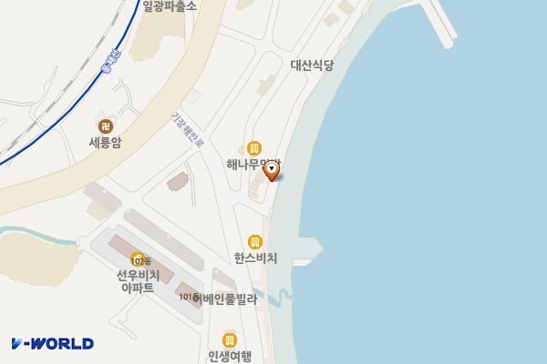 일광해수욕장 일방통행로 위치 지도 — 부산광역시 기장군 일광읍 삼성리 115-25
