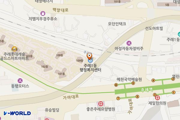 주례오거리공영주차장 위치 지도 — 부산광역시 사상구 가야대로255번길 17