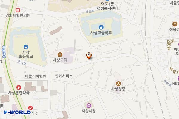 공영주차장(사상초등학교) 위치 지도 — 부산광역시 사상구 운산로 81