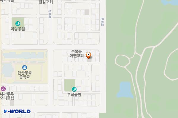 주택가 주차장 위치 지도 — 경기도 안산시 상록구 부곡동 604-8번지