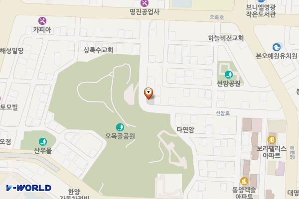 주택가 주차장 위치 지도 — 경기도 안산시 상록구 본오동 927-18번지