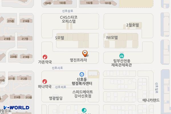 한국주차장 위치 지도 — 부산광역시 강서구 신호동 217-6