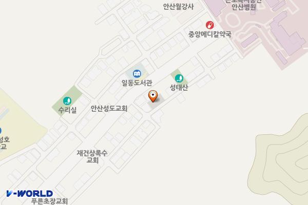 주택가 주차장 위치 지도 — 경기도 안산시 상록구 일동 102-18번지