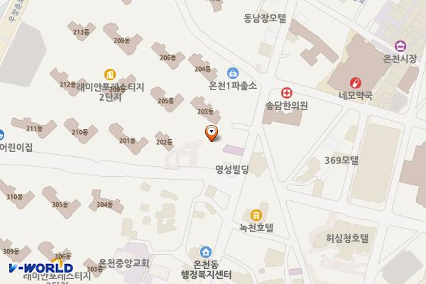 온천장 무료개방 공영주차장 위치 지도 — 부산광역시 동래구 온천동 93-13
