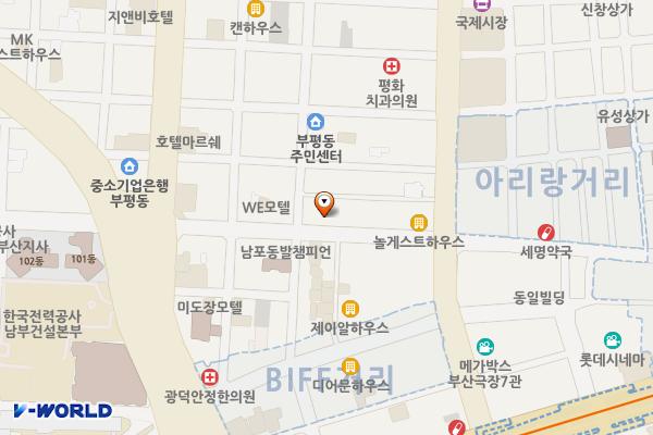 광복로 부평동구간 공영주차장 위치 지도 — 부산광역시 중구 광복로 13-1