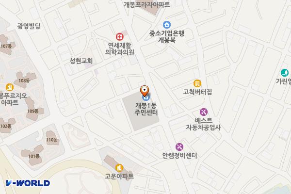 개봉1동 노외 위치 지도 — 서울특별시 구로구 경인로33길 51