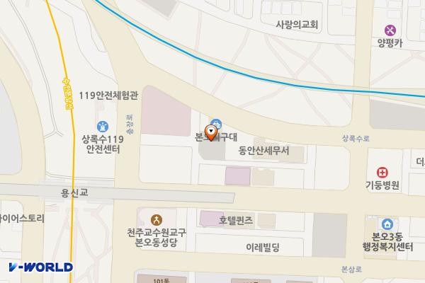 본오지구대옆 위치 지도 — 경기도 안산시 상록구 본오동 877-4번지