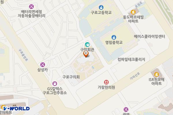 구로아트밸리 지하 위치 지도 — 서울특별시 구로구 가마산로25길 21