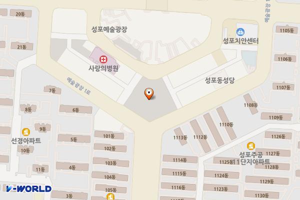 성포공원내 위치 지도 — 경기도 안산시 상록구 성포동 593-14번지