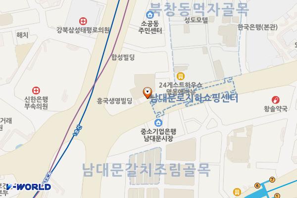한국관광공사옆 공영주차장 위치 지도 — 서울특별시 중구 남대문로 11