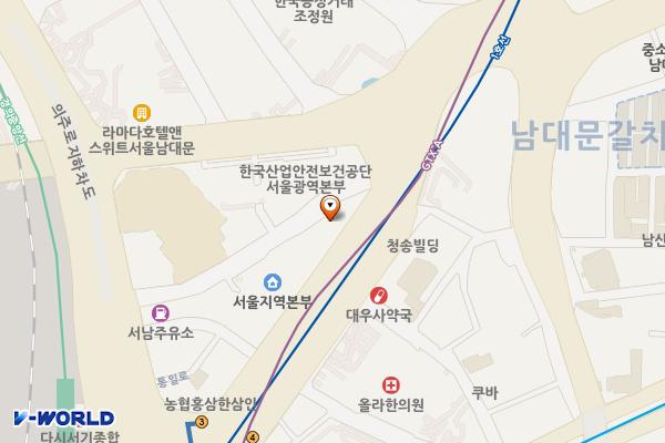 남대문피혁상가남측 공영주차장 위치 지도 — 서울특별시 중구 세종대로 23