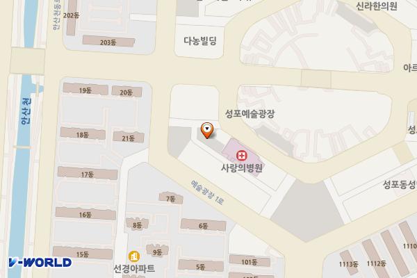 성포우체국앞 위치 지도 — 경기도 안산시 상록구 성포동 593-2번지