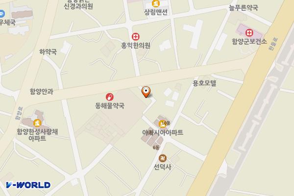 지리산함양시장주차장 위치 지도 — 경상남도 함양군 함양읍 용평리 607-119