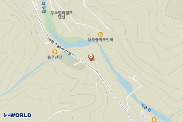연암물레방아공원주차장 위치 지도 — 경상남도 함양군 안의면 상원리 525-1