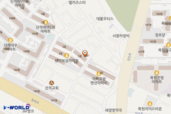 동북로37길인근 위치 지도 — 대구광역시 북구 산격동 493-4