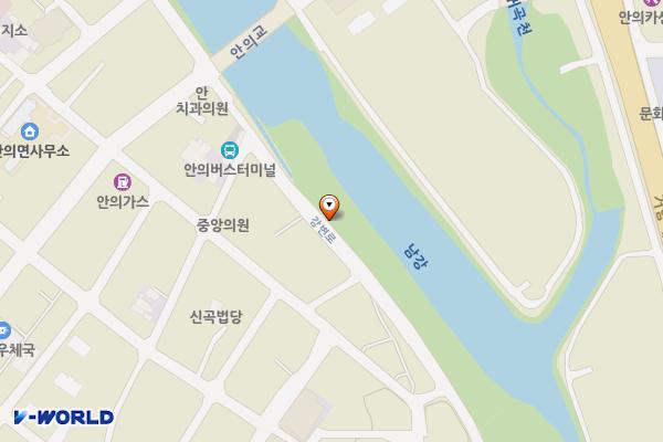 안의시외버스터미널 강변주차장 위치 지도 — 경상남도 함양군 안의면 금천리 255-1
