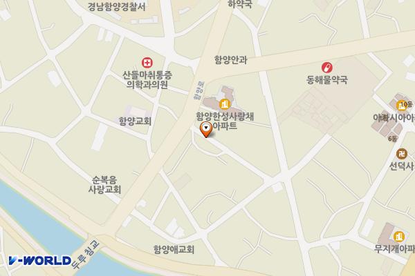 함양어탕+시장입구주차장 위치 지도 — 경상남도 함양군 함양읍 용평리 733-6