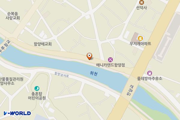 인당교+돌북교강변주차장 위치 지도 — 경상남도 함양군 함양읍 용평리 906-1