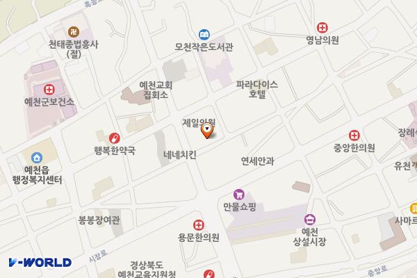중앙시장 주차장 위치 지도 — 경상북도 예천군 예천읍 노하리 67-18