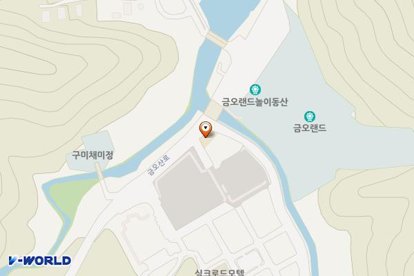 금오산 공영주차장(제2주차장)-공원관리소앞 위치 지도 — 경상북도 구미시 남통동 272-3번지