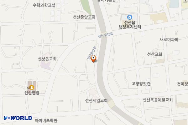 노상주차장(금오산 진입로) 위치 지도 — 경상북도 구미시 원평동 423-29번지