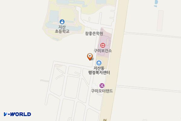 구미치매안심센터 위치 지도 — 경상북도 구미시 지산동 853-141번지
