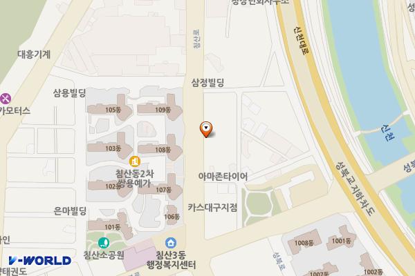 북침산네거리(북편) 위치 지도 — 대구광역시 북구 침산동 543-4