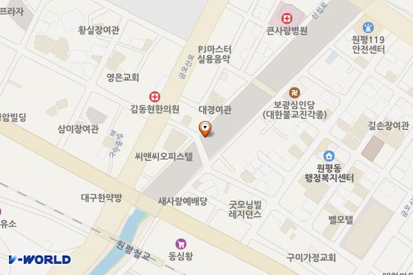 금오천 주차장(2공영주차장) 위치 지도 — 경상북도 구미시 금오산로 53-9