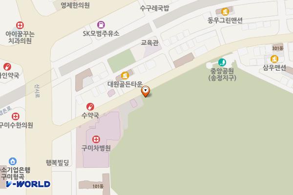 송정 공영주차장 위치 지도 — 경상북도 구미시 형곡동 855-3번지